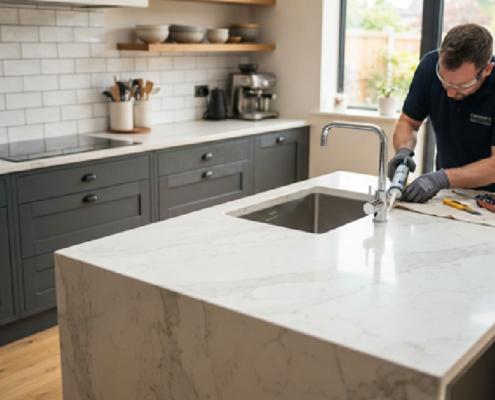 how to replace kitchen worktop