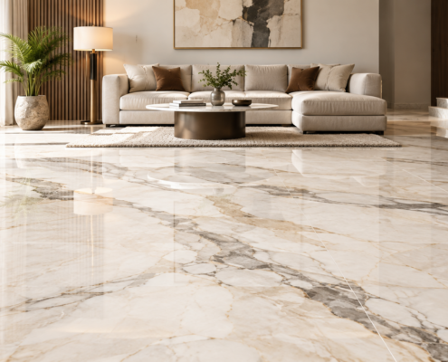 Marble flooring